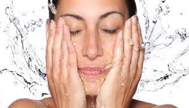 gezicht met water